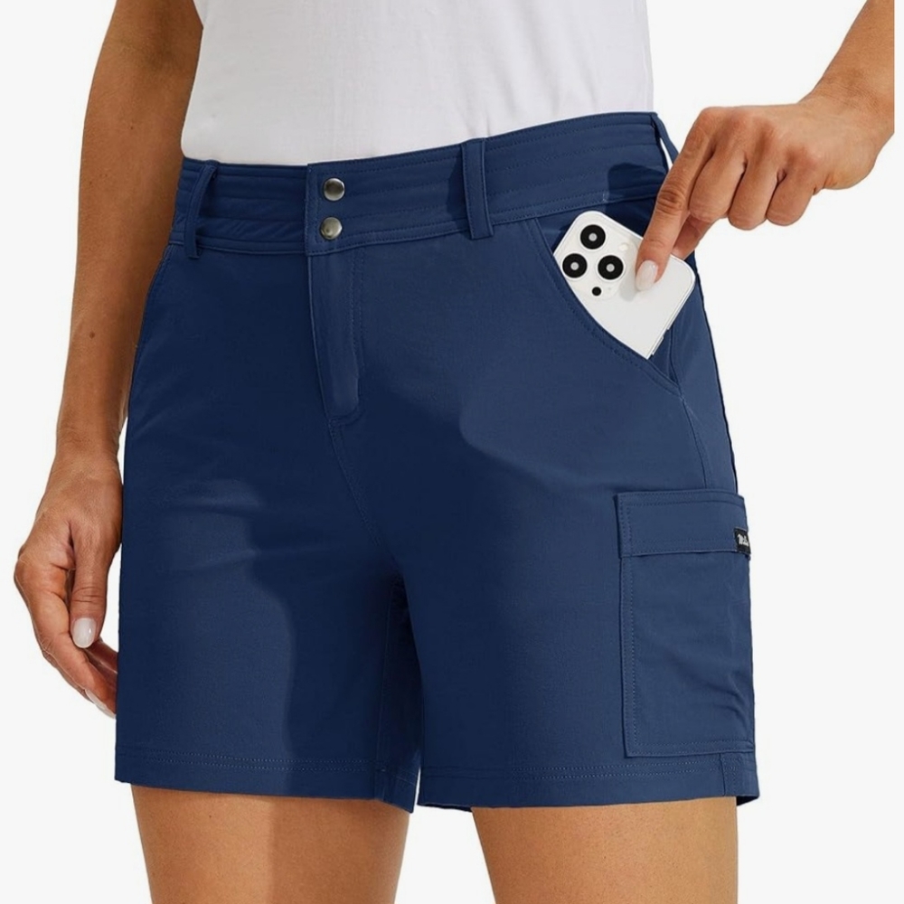 Willit Women's Hiking Cargo Shorts Quick Dry 5"